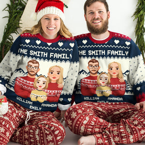 Family Is The Greatest Christmas Gift - Family Personalized Custom Ugly Sweatshirt - Unisex Wool Jumper - Christmas Gift For Family Members