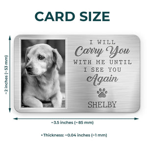 Custom Photo Aluminum Wallet Card - Personalized Pet Memorial Sympathy Gifts For Dogs, Cats - They Lived, They Loved, They Purred