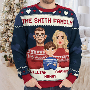 Family Is Forever - Family Personalized Custom Ugly Sweatshirt - Unisex Wool Jumper - Christmas Gift For Family Members