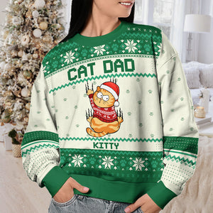 All I Need For Christmas Is You - Cat Personalized Custom Ugly Sweatshirt - Unisex Wool Jumper - Christmas Gift For Pet Owners, Pet Lovers