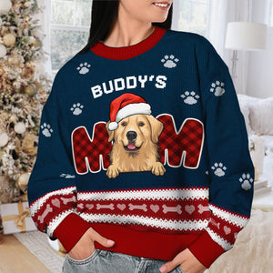 We're Dog Parents - Personalized Custom Unisex Ugly Christmas Sweatshirt, Wool Sweatshirt, All-Over-Print Sweatshirt - Gift For Dog Lovers, Pet Lovers, Christmas Gift