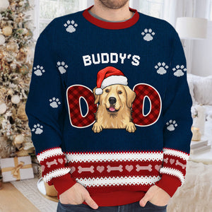 We're Dog Parents - Personalized Custom Unisex Ugly Christmas Sweatshirt, Wool Sweatshirt, All-Over-Print Sweatshirt - Gift For Dog Lovers, Pet Lovers, Christmas Gift