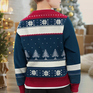 Christmas Is All About The Family Brother, Sister - Family Personalized Custom Ugly Sweatshirt - Unisex Wool Jumper - Christmas Gift For Family Members