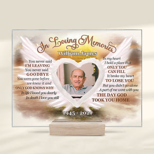 In Death I Love You Still - Personalized Acrylic Plaque - Upload Image, Husband Wife