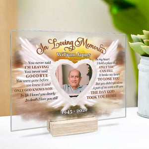 In Death I Love You Still - Personalized Acrylic Plaque - Upload Image, Husband Wife