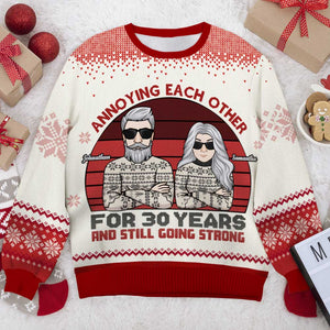 Annoying Each Other For Many Years And Still Going Strong - Gift For Couples, Personalized All-Over-Print Sweatshirt.