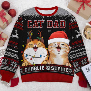 World's Best Cat Mom - Personalized All-Over-Print Sweatshirt.