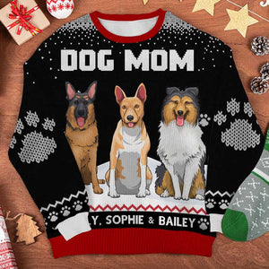 Happy Woofmas To The Best Dog Dad - Personalized All-Over-Print Sweatshirt.