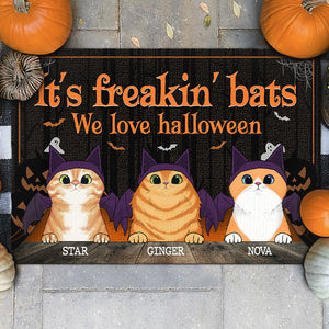 It's Freakin' Bats We Love Halloween - Personalized Decorative Mat - Gift For Pet Lovers, Halloween Gift