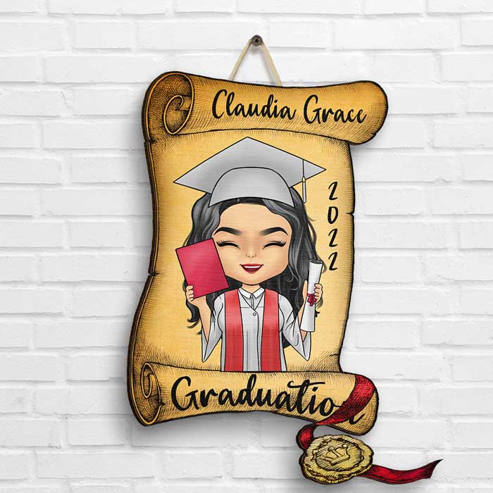 Congrats Grad 2022 - Personalized Shaped Wood Sign - Graduation Gift