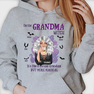 Grandma Witch Like A Normal Grandma But More Magical - Personalized Unisex T-shirt, Hoodie, Sweatshirt - Gift For Witches, Gift For Grandma, Grandparents, Halloween Gift