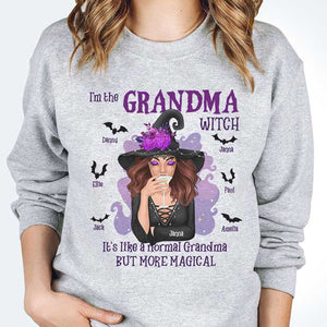 Grandma Witch Like A Normal Grandma But More Magical - Personalized Unisex T-shirt, Hoodie, Sweatshirt - Gift For Witches, Gift For Grandma, Grandparents, Halloween Gift