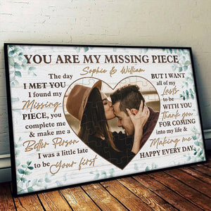 I Want All Of My Lasts To be With You - Upload Image, Gift For Couples - Personalized Horizontal Poster.