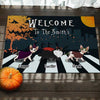 Halloween For Cats - Welcome To The Cat Family Crosswalk - Personalized Decorative Mat, Halloween Ideas.