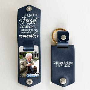 You Gave Us So Much - Personalized PU Leather Keychain - Upload image, Memorial Gift, Sympathy Gift