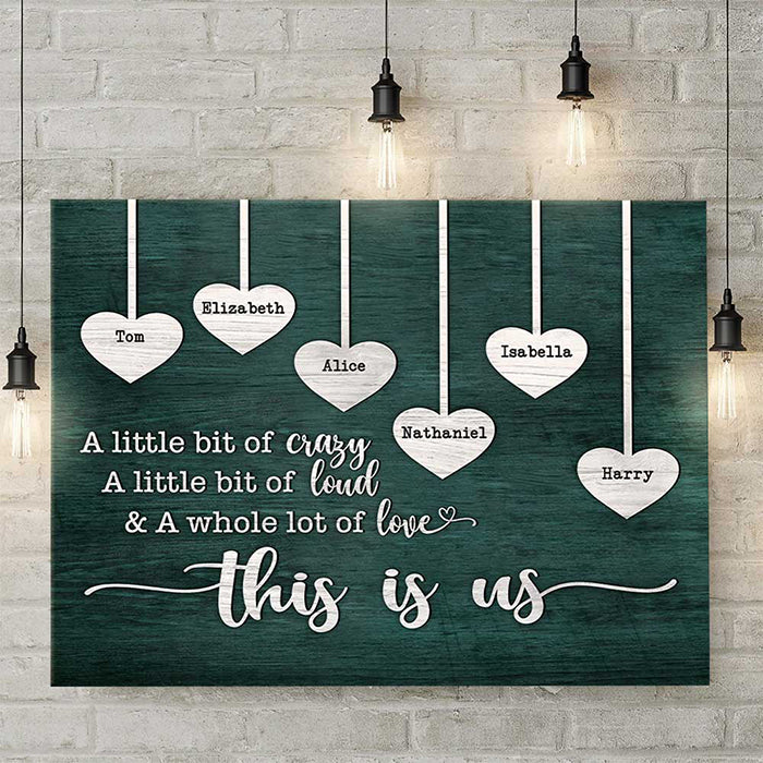 A Whole Lot Of Love - Personalized Horizontal Canvas - Gift For Couples, Husband Wife