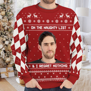 All I Want For Christmas - Personalized Custom Unisex Ugly Christmas Sweatshirt, Wool Sweatshirt, All-Over-Print Sweatshirt - Upload Image, Gift For Couple, Husband Wife, Anniversary, Engagement, Wedding, Marriage Gift, Christmas Gift