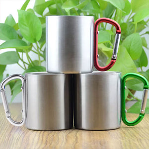 Husband & Wife Camping Partners For Life - Personalized Carabiner Camping Mug - Gift For Camping Lovers