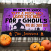 No Need To Knock - Take A Piece And Leave The Rest For Ghouls - Personalized Decorative Mat, Halloween Ideas.