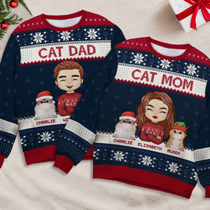 Life Is Better With Cats - Cat Personalized Custom Ugly Sweatshirt - Unisex Wool Jumper - Christmas Gift For Pet Owners, Pet Lovers