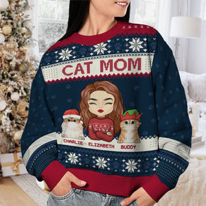 Life Is Better With Cats - Cat Personalized Custom Ugly Sweatshirt - Unisex Wool Jumper - Christmas Gift For Pet Owners, Pet Lovers