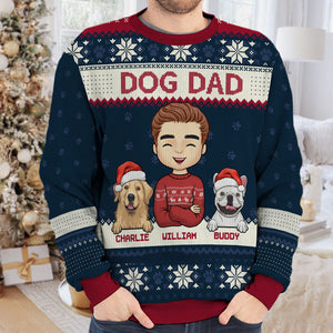 Life Is Better With Dogs - Dog Personalized Custom Ugly Sweatshirt - Unisex Wool Jumper - Christmas Gift For Pet Owners, Pet Lovers