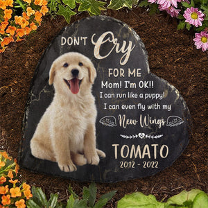 I Can Even Fly With My New Wings - Personalized Memorial Stone, Pet Grave Marker - Upload Image, Memorial Gift, Sympathy Gift