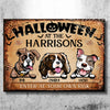 Halloween Is Coming To Town - Gift For Dog Lovers - Personalized Metal Sign
