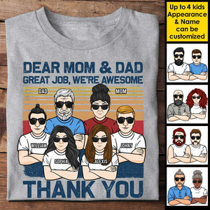 Mom & Dad Great Job - Personalized Unisex T-shirt - Gift For Dad, Gift For Mom