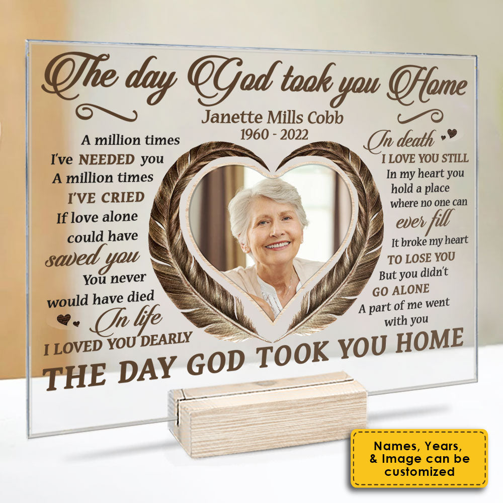 In Death I Love You Still - Personalized Acrylic Plaque - Upload Image, Memorial Gift, Sympathy Gift