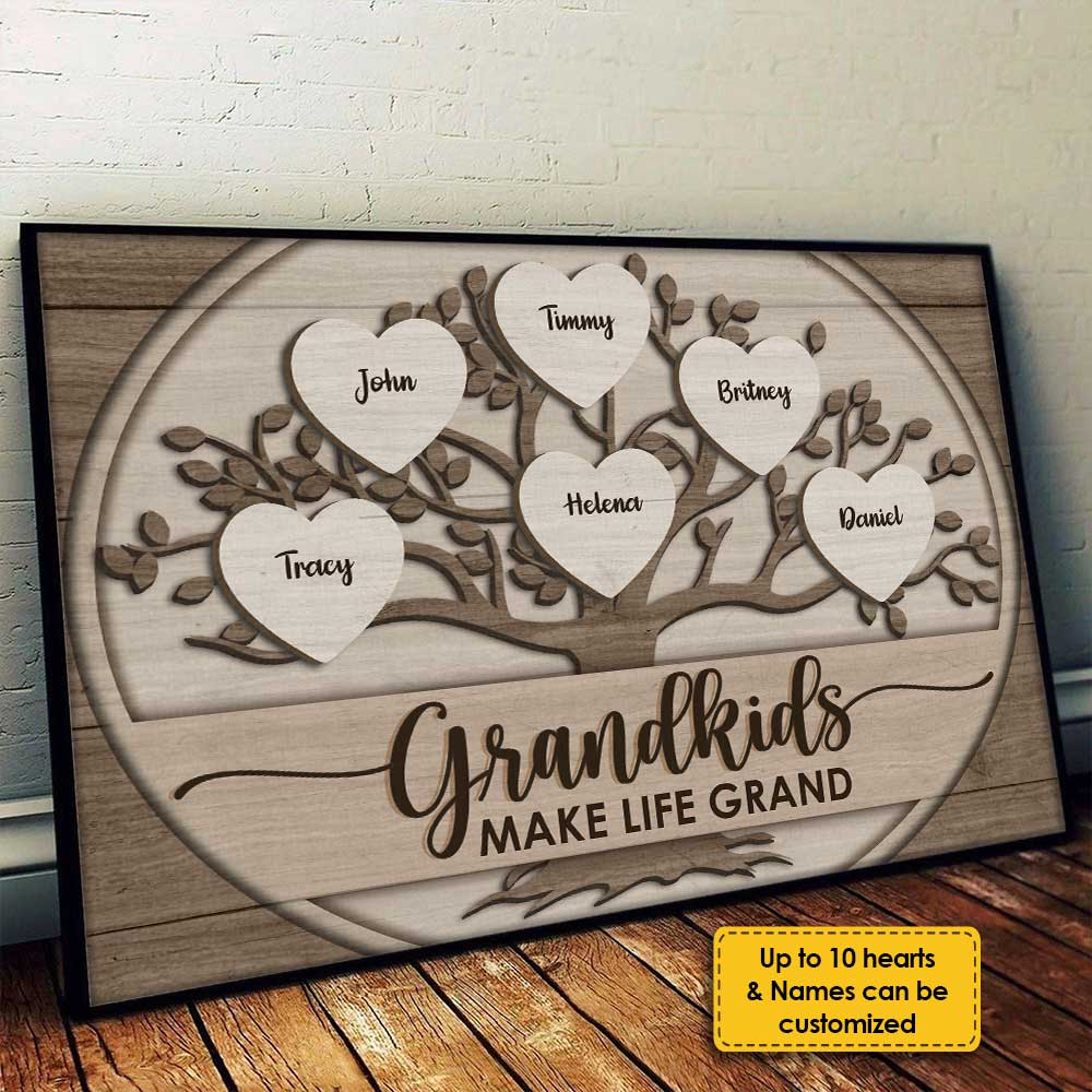 My Grandkids Make My Life Marvelous - Personalized Horizontal Poster- Gift For Grandparents