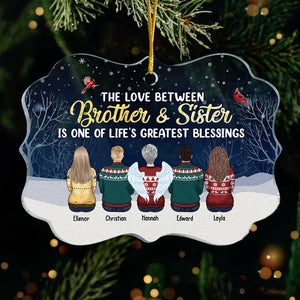One Of Life's Greatest Blessings - Personalized Custom Benelux Shaped Acrylic Christmas Ornament - Gift For Siblings, Christmas Gift