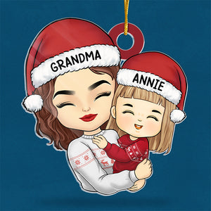 Sending You Holiday Hugs  - Family Personalized Custom Ornament - Acrylic Custom Shaped - Christmas Gift For Mom, Grandma